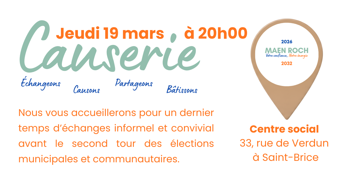 Causerie Jeudi 19 mars